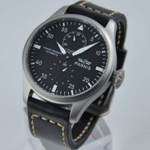 47mm Parnis Luminous Marks Black Power Reserve Automatic Menâ€™s Watches P-207