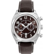 96B161 Bulova Mens Adventurer Chronograph Brown Watch
