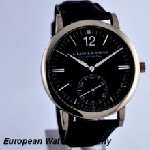 A. Lange and Sohne Langematik 18K WG Black Dial