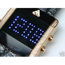 Acid Led Digital Mens Diamond Watch Hip Hop Joji Joe Bling Hip Hop