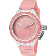 Activa Watches Women's Pink Dial Pink Polyurethane Pink Polyurethane