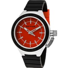 Activa Watches Women's Red Dial Black Polyurethane Black Polyurethane