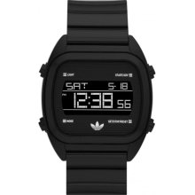 Adidas Unisex Originals Sydney Digital Polyurethane Watch - Black Rubber Strap - Black Dial - ADH2726