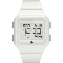 Adidas Unisex Peachtree Originals Plastic Watch - White Rubber Strap - Silver Dial - ADH4056