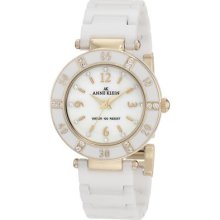 Ak Anne Klein 10-9416wtwt Swarovski Crystal Gold-tone White Ceramic Crystal Acce