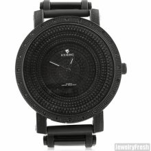 All Black Stealth Step Dial Big Face Hip Hop Style Watch