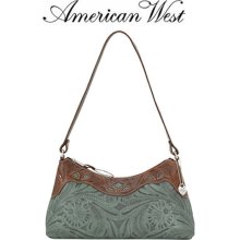 American West HEARTLAND Shoulder Bag 1102285 Turquoise/Brown
