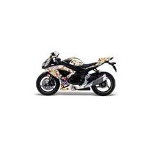 AMR Racing - Suzuki GSXR (2008-2010) 600 750 Street Bike - Ed Hardy Love Kills Slowly - White Sport Graphic Kit