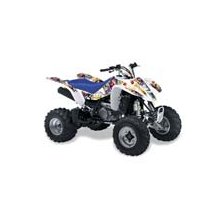 AMR Racing - Suzuki LTZ 400 ATV (2003-2008) - Ed Hardy Love Kills - White Quad Graphic Kit