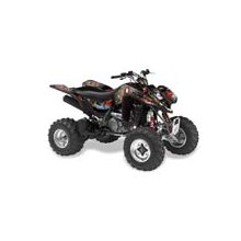 AMR Racing - Suzuki LTZ 400 ATV (2003-2008) - Ed Hardy Pirates - White Quad Graphic Kit