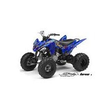 AMR Racing - Yamaha Raptor 250 ATV Graphics (All Years) - Ed Hardy Love Kills - Blue ATV Graphic Decal Kits