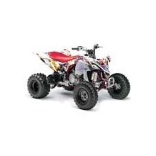 AMR Racing - Yamaha YFZ 450 ATV (2009-2012) Graphics - Ed Hardy Love Kills - White ATV Graphic Decal Kit