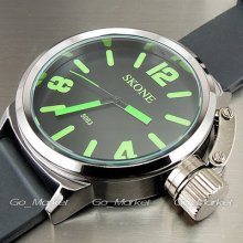 Analog Quartz Hours Clock Best Dial Black Rubber Unisex Wrist Watch Wh082-b