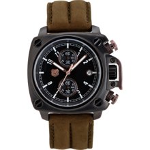 Andrew Marc Watch, Mens Chronograph Heritage Cargo Sand Leather Strap