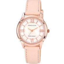 Anne Klein Roman Numeral Leather Watch Light Pink