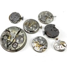 Antique Mechanical Watch Parts Movements Lot Silver Steampunk Supplies Watch Parts DIY Steampunk Jewelry Supply - 164