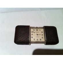 Antique Movado Solid Silver Pocket Watch Very Good Condition
