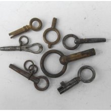 antique Victorian small pocket watch keys repair supplies vintage findings charms parts destash e20