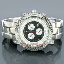 Aqua Master Mens White and Black Diamonds Watch 4.50ct