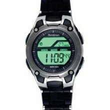 Armitron Ladies` El Lcd Sport Watch W/ Black Resin Strap & 3 Zone Display