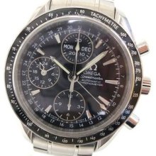 Auth Omega Speedmaster Date Date Wristwatch Ss Mens 3220.50(bf041763)