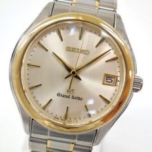 Auth Seiko Wristwatch Ss Yg Silver Combi Mens Sbgx002 (bf040282)