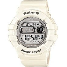 Authentic Casio Baby-g White Ladies Digital Sport Watch Bgd-141-7dr