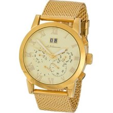 Automatic Gold Plated Stainless Steel Mens Wrist Watch Aocggg