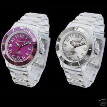 Avalanche Alpine Unisex Fashion Wrist Watch 50m Water Resistant Clear Strap