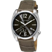 Azzaro Men's 'Seventies' Grey Dial Green Strap Small Second Watch