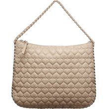 Baginc Hundred Heart Large Pochette Quilted Light Pink