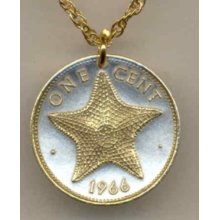 Bahamas Golden Star Fish Necklace 14k Golden Rope Gold On Silver Jewelry