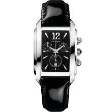 Balmain Swiss Luxury Velvet Chrono Lady Women's Black Leather Watch B5731.32.64