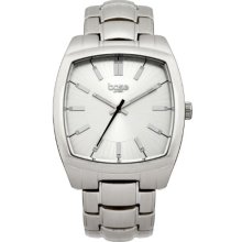 Base London Men's Quartz Watch With Silver Dial Analogue Display And Silver Bracelet Ba107