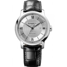 Baume and Mercier Classima Executives Silver Guilloche Mens Watch 8868