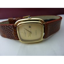 Baume Mercier Baumatic 18k Solid Gold Date Bubble Back Beautiful With Box Look