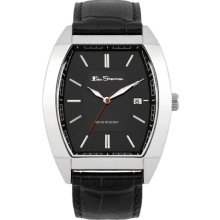 Ben Sherman Men's Quartz Watch With Black Dial Analogue Display And Black Leather Strap R956