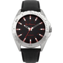 Ben Sherman Men's Quartz Watch With Black Dial Analogue Display And Black Leather Strap R912