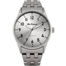 Ben Sherman Men's Quartz Watch With Silver Dial Analogue Display And Silver Stainless Steel Plated Bracelet R881