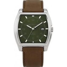 Ben Sherman Men's Watch Green Dial Analogue Display Brown Leather Strap R861