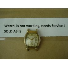 Benrus Endura-vintage 1930s Mans Wrist Watch W/fancy Case-need Service