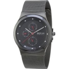 Bering 32139-309 Unisex Black Steel Bracelet Stainless Steel Case Watch
