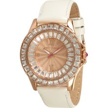 Betsey Johnson Bling Bling Time Beige Watch