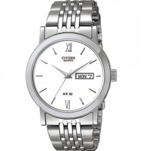 Bk4050-71a Citizen Stainless Steel Quartz Gents White Dial Dress Watch