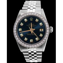 Black diamond dial bezel men rolex perpetual SS jubilee bracelet datejust watch