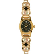 Black Hills Gold Ladies' Onyx Watchband with Black Face ...