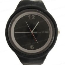 Black Silicone Unisex Sports Wrist Watch Dm516b