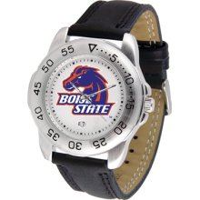 Boise State Broncos Mens Leather Sport Band Watch