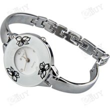 Bracelet Quartz Movement White Tempered Glass Dial Wrist Watch Wristwatch