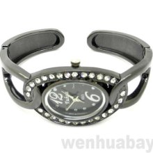 Bracelet Rhinestone Crystal Bangle Wrist Watch Quartz Women Lady Trendy Gift